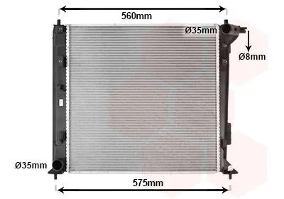 Produktbild von VAN WEZEL 82012742 Kühler Wasserkühler Motorkühler für HYUNDAI Tucson (TL, TLE) für KIA Sportage (QL, QLE)