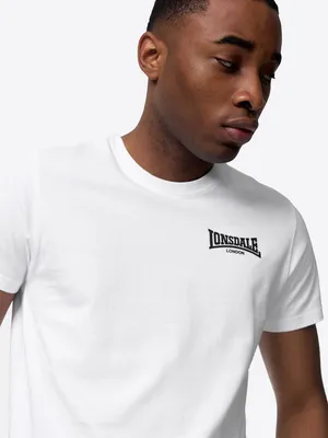 Produktbild von Herren T-Shirt schmale Passform ELMDON White/Black M Lonsdale