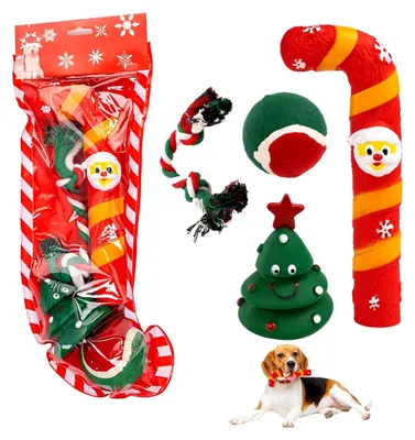 Produktbild von Weihnachtsstrumpf-Katzenspielzeug, 4-teiliges interaktives Set für Katzen