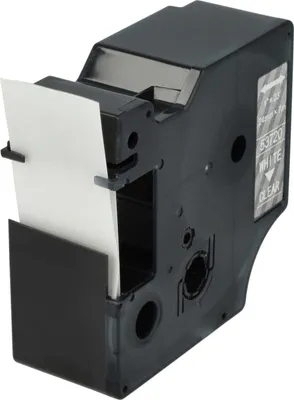 Produktbild von vhbw Schriftband-Kassette kompatibel mit Dymo LabelMaker PC2, PC Etiketten-Drucker 7m x 24mm Weiß auf Transparent