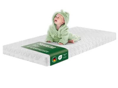 Produktbild von Babymatratze für Babybett - Kindermatratze 80x160 cm | 9 cm hoch | extra hautfreundlicher Bezug | DREAMSTAR Ergo Kids
