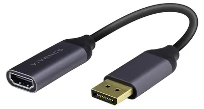Produktbild von DisplayPort/HDMI-Adapter, M-F, 0,1 m, Grau