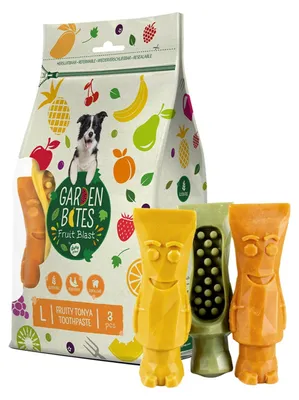 Immagine prodotto di DUVO+ Garden Bites fruttato Tonya - dentifricio L 13,5cm 3pz / 270g fruttato, 65365325