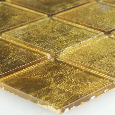 Produktbild von Glasmosaik Fliesen Saturn Gold Q48
