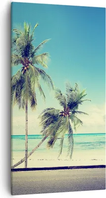 Produktbild von Bild auf Leinwand - Leinwandbild - Auto Surfbrett Strand Ozean - 55x100cm - Wand Bild - Wanddeko - Leinwanddruck - Bilder - Kunstdruck - Wanddekoration - Leinwand bilder - Wandkunst - PA55x100-2835