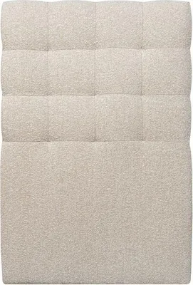 Productafbeelding van Gestoffeerde hoofdbordbekleding - Gestikt - Lichtbeige bouclé-stof - 90 cm