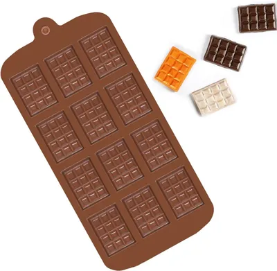 Produktbild von Schokoladenformen, Silikon Brechbare Schokolade Formen, Antihaftbeschichtet Bonbonformen Backform Pralinenformen, fš¹r Schokolade, Sš¹?igkeiten, Gelee, Eiswš¹rfel