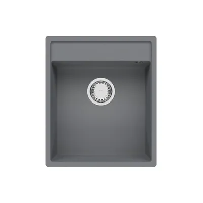 Produktbild von GRANMASTER Magma Spülbecken Küche mit 1 Becken - Granitspüle mit Siphon Waschbecken Küche - Einbauspüle Arbeitsplatte Küchenspüle Spüle Titan