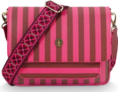 Produktbild von Pip Studio Fenna Cross Body Bag Medium Stripe Pink 25x7x20cm