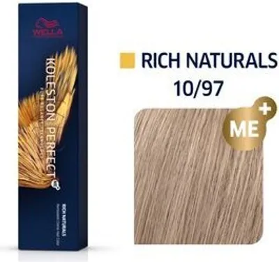 Produktbild von Wella Professionals Koleston Perfect Me+ Rich Naturals Professionelle permanente Haarfarbe 10/97 60 ml