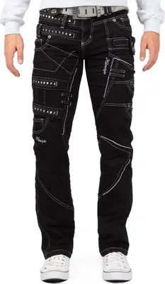 Produktbild von Kosmo Lupo Herren Regular Fit Jeans Stonewashed KM001-1 Black W33/L32