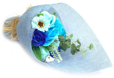 Image de Bouquet de savon debout - Bleu