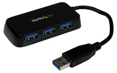 Produktbild von StarTech.com USB 3.0 Mini Hub 4-Port SuperSpeed 5 Gbps Schwarz