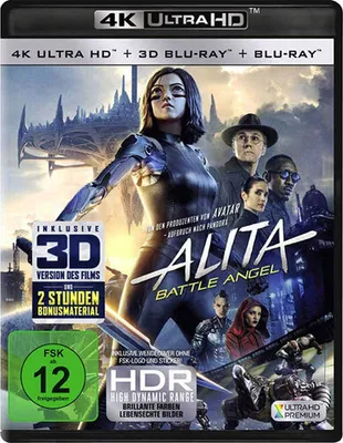 Produktbild von Alita: Battle Angel (UHD) 3DBR+ BR+ UHD 4K Ultra HD, 3Disc, *Ersetzt Erstauflage