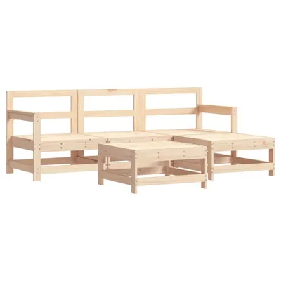 Produktbild von vidaXL 5-tlg. Garten-Lounge-Set Massivholz Kiefer