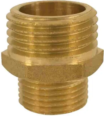 Produktbild von Gewindefitting Messing Doppelnippel reduziert 3/4" AG x 1" AG