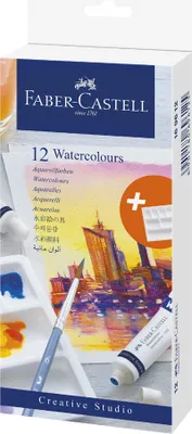 Immagine prodotto di Faber-Castell 169612 Colori per acquerello FABER-CASTELL in tubetto, confezione da 12 pezzi