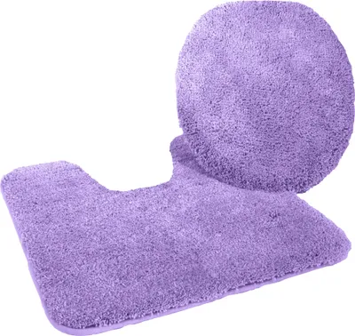 Produktbild von Mikrofaser-Badset 2-teilig, WC-Deckelbezug + Vorlage mit Ausschnitt,  Flieder