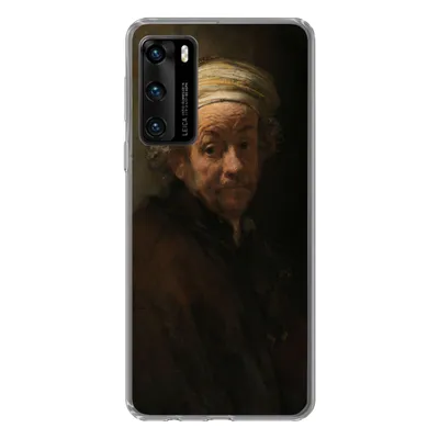 Produktbild von MuchoWow® Handyhülle Schutzhülle Hülle für Huawei P40 Selbstbildnis als Apostel Paulus - Gemälde von Rembrandt van Rijn Silikon Softcase Handy Hülle - Handytasche