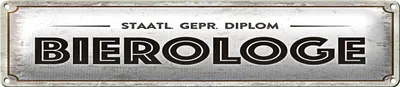 Produktbild von Blechschild 46x10cm staatlich er Bierologe Dekoration