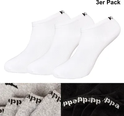 Immagine prodotto di Calze sportive unisex Sonor di Kappa in confezione da tre pezzi, colore: bianco, taglia: 39-42