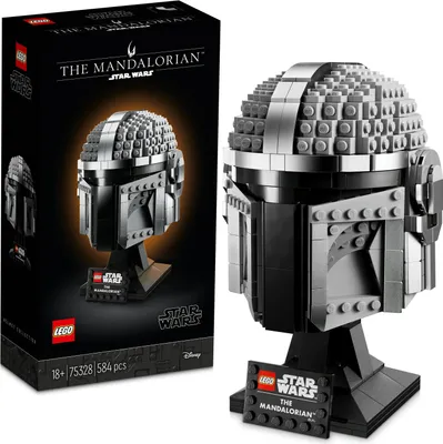 Produktbild von LEGO Star Wars Mandalorianer Helm Modell, Sammlerstück Zimmer-Deko und ein tolles Geschenk für Erwachsene, Bausatz, Männer, Frauen, Mama, Papa, Sammler-Geschenkidee 75328