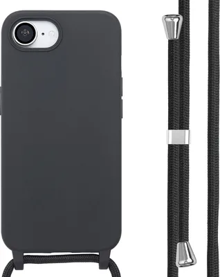 Immagine prodotto di Custodia in silicone imoshion con cinturino iPhone 16e - Nero