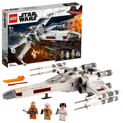 Image de LEGO 75301 Star Wars Luke Skywalker X-Wing Fighter Jouet avec la princesse Leia et le droïde R2-D2 comme figurine