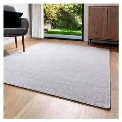 Produktbild von Kurzflor Teppich Ibiza | Wohnzimmerteppich | Pflegeleicht | Jugendteppich | Grau, Größe: 120x180 cm