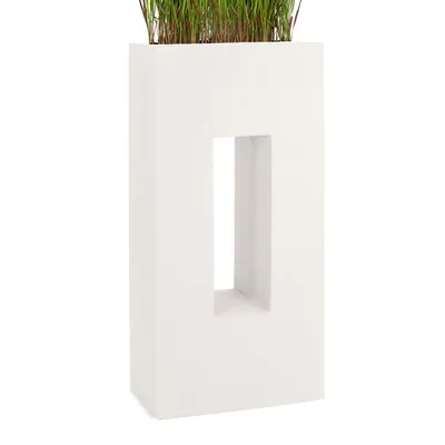 Produktbild von PFLANZWERK® Hochbeet Pflanzkübel VISTA 92cm SAND Premium Blumenkübel Fiberglas Lotus-Effekt Fiberglas - Frostbeständig - Handgefertigt -