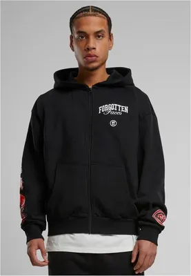 Produktbild von Herren Hoodie Urban Classics Overgrown Skull Oversize Zip Hoodie, schwarz - XS