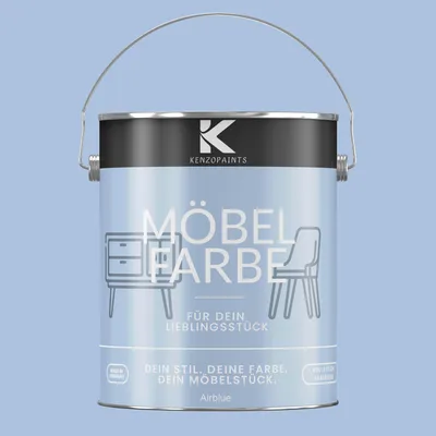 Produktbild von Kenzopaints 2,5Liter Möbelfarbe Möbellack Buntlack Farbraum - Airblue