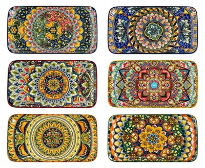Image de Ensemble de 6 assiettes de service pour les collations et les desserts