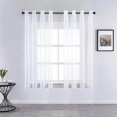 Produktbild von Famanu Voile Vorhang mit Ösen - Transparent, 140 x 145 cm