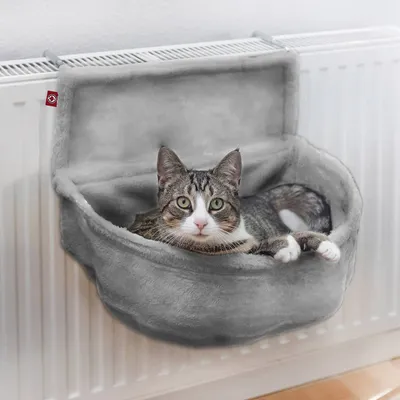Produktbild von Katzen Kuschelsack für Heizkörper · Grau