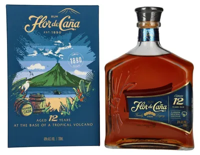 Produktbild von Flor de Caña Centenario 12 Years Old Rum 40% Vol. 0,7l in Geschenkbox