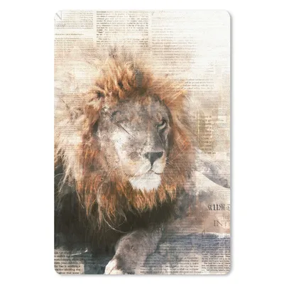 Produktbild von MuchoWow® Mauspad Mousepad Löwe - Rauchen - Zeitung 18x27 cm - Mousepads - Maus Mat - Pad - Mausunterlage