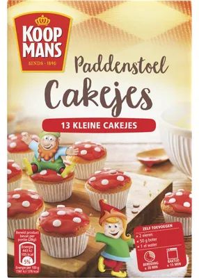 Immagine prodotto di Koopmans Mix for Paddenstoelcakejes 220g – preparato per cupcake salati ai funghi