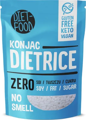 Zdjęcie produktu dla DIET-FOOD Rice Konjac Noodles - ryż błyskawiczny o niskiej zawartości węglowodanów - 270 g (1 opakowanie)