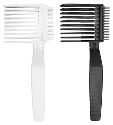 Immagine prodotto di 2 pettini professionali per tagliare i capelli con denti arrotondati, pettini da parrucchiere per sfumature da salone