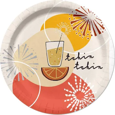 Image de Set de 10 assiettes en carton 23 cm Apero tchin