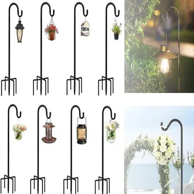Produktbild von Gartenstangen für Hunde - Verstellbare Metallstangen für den Außenbereich - 8 Stück, Höhe 120 cm