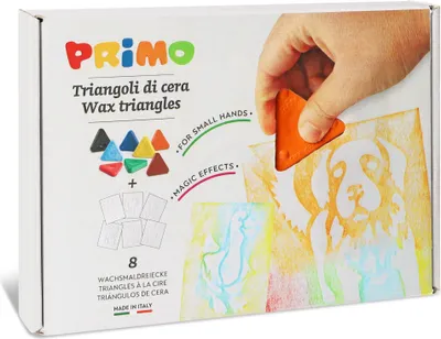 Obrázok produktu pre Primo 0721TRI8ST, 8 kusov, Viacfarebný, Viacfarebný, Trojuholník, Vosk, 3 rok / roky