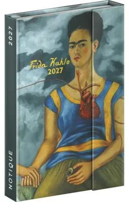 Zdjęcie produktu dla NOTIQUE Tygodniowy notes magnetyczny Frida Kahlo, rok 2027, format 11 x 16 cm