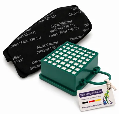 Produktbild von Filterset 1 Aktivfkohlefilter und 1 Hepafilter passend für Vorwerk Kobold 130 131