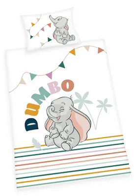 Zdjęcie produktu dla Pościel dziecięca Renforce Disney Dumbo 100x135 szara 24354/04.063