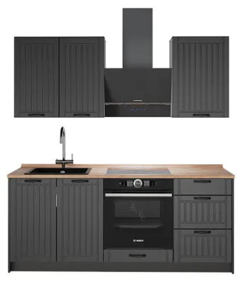 Immagine prodotto di Cucina monoblocco Vicco Fame-Line Grigio scuro/Antracite 190 cm, PL Rovere, Model 64848