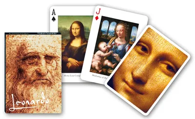 Produktbild von Piatnik 1657 - Kartenspiel "Leonardo da Vinci", 55 Blatt