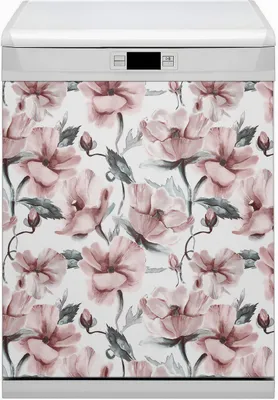 Produktbild von Dekorative Magnetmatte Küche Geschirrspüle 60x80 cm Magnet für Spülmaschine - Blumenmalerei