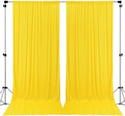 Productafbeelding van Solidchoice - Polyester Achtergrond Gordijnen met Stangzakken voor Feesten en Ceremonies